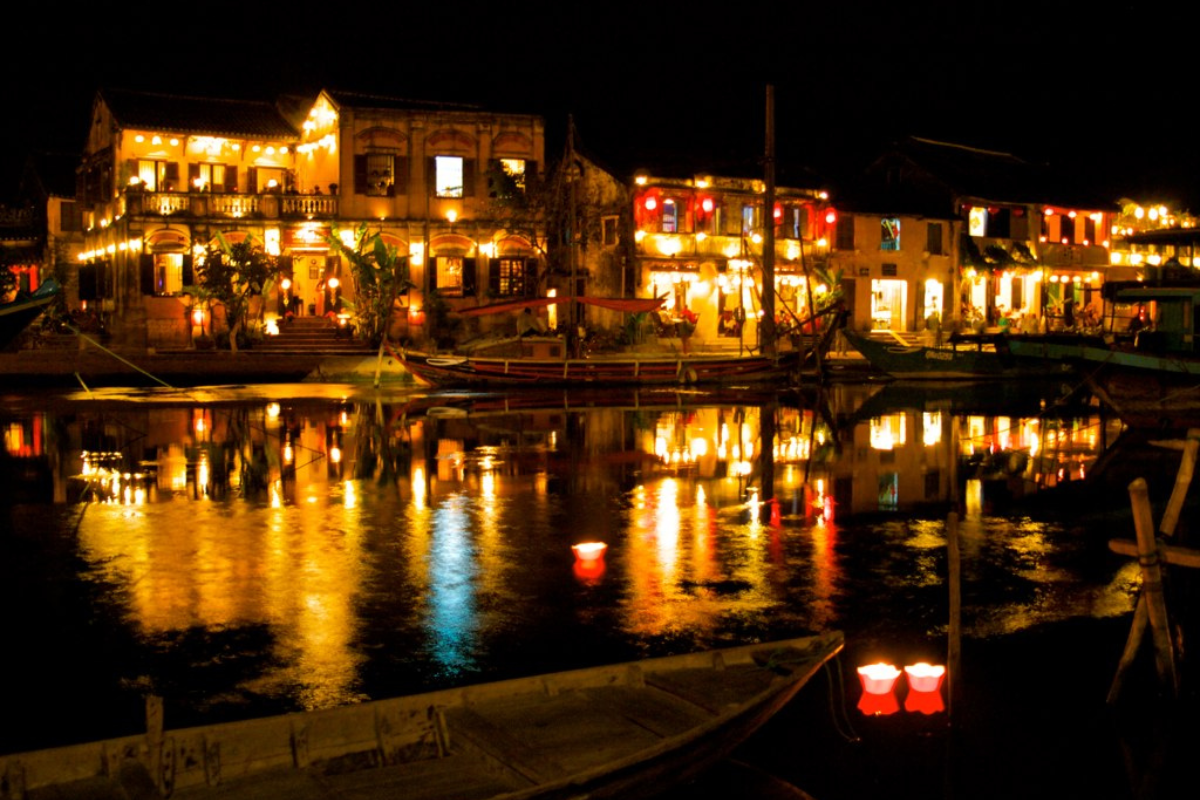 Lantern-lit streets in Hoi An Ancient Town during the summer